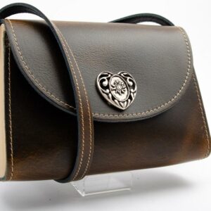 Ledertasche mit Holz (die Kleine schicke)