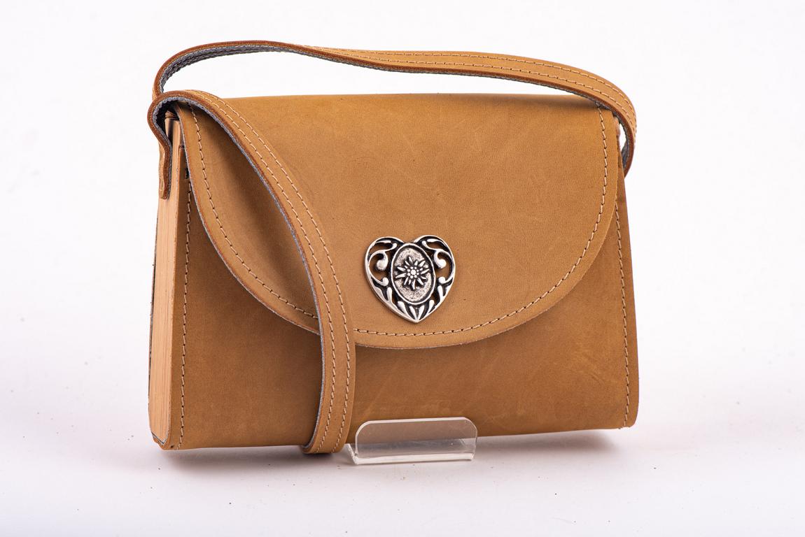 Ledertasche mit Holz (die Kleine schicke) – Bild 6