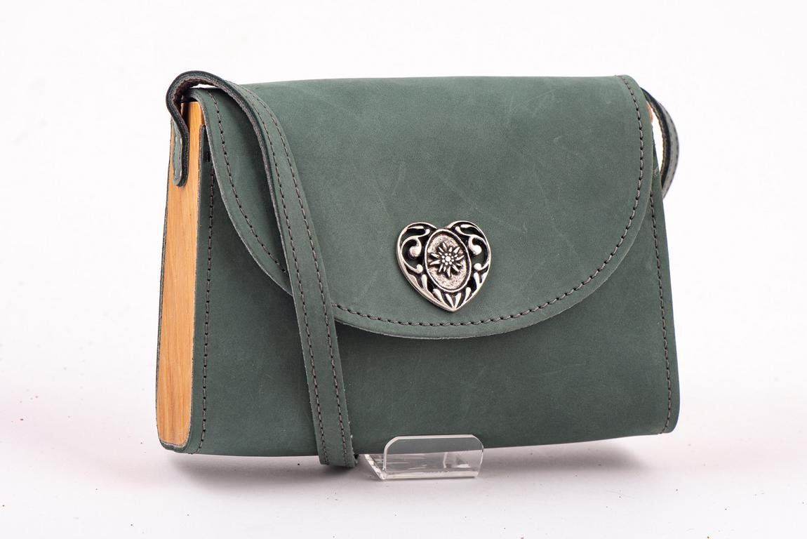 Ledertasche mit Holz (die Kleine schicke) – Bild 8